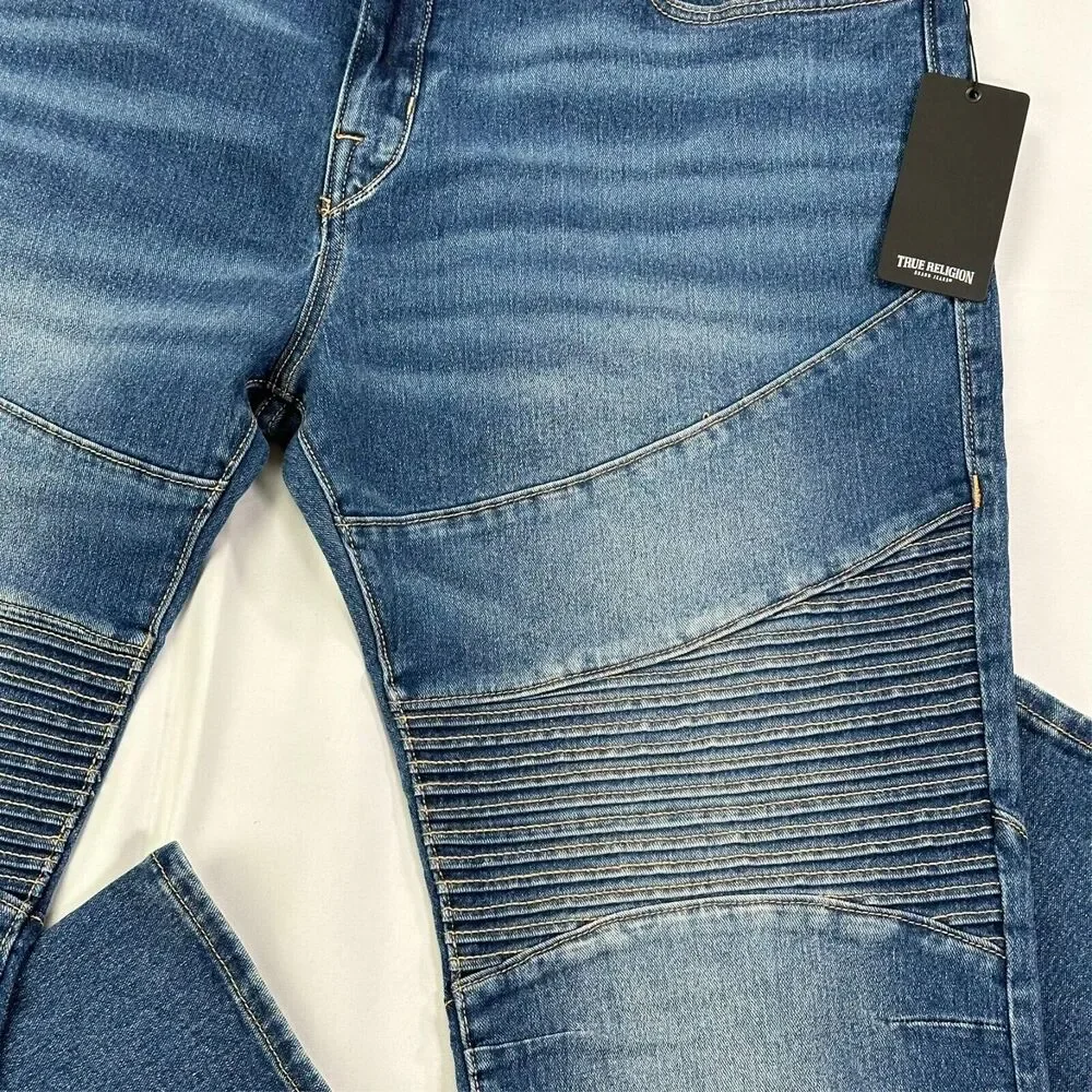 True Religion Rocco Moto Skinny Relaxed Jean Men Size 40x32 NWT‎